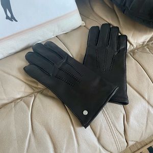 UGG Leather & Faux Fur Gloves